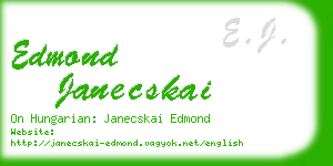 edmond janecskai business card